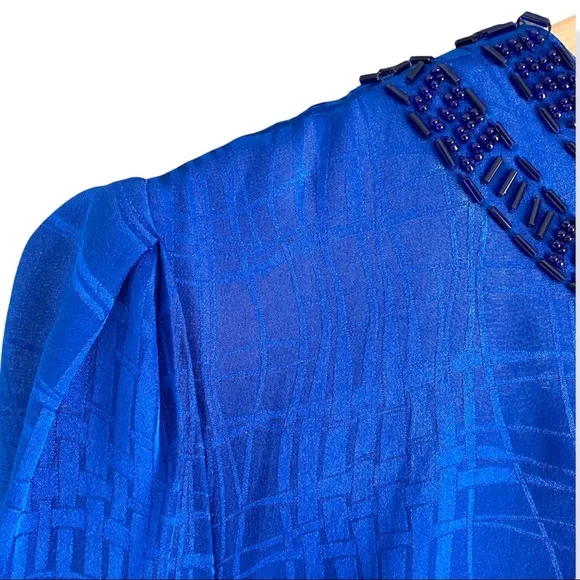 Vintage Beaded Silk D’ore Cocktail Dress, Women's 14 - Picture 9 of 16